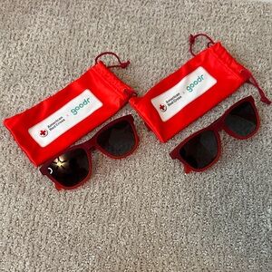Goodr sunglasses collaboration American Red Cross “just my type” 2 pair